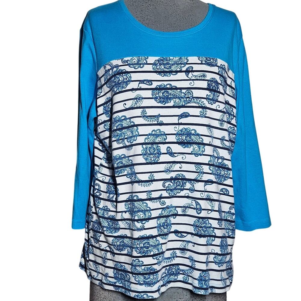 Cotton Pasley Print Tee Size XL